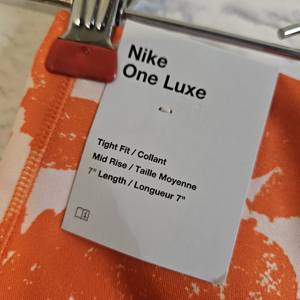 Nike Women's One Luxe Icon Clash Mid-Rise Training Bike Shorts - NWT Size S - Picture 5 of 6